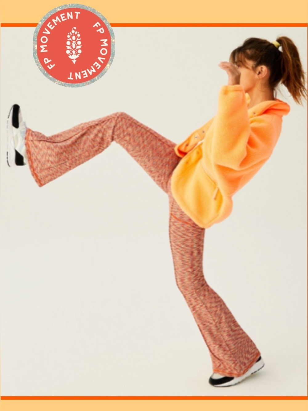 🆕 Free People Movement On it Flare Leggings Coral Pink Small Boho